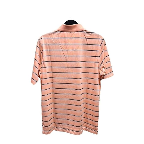 PGA Tour Mens Size S Peach Striped Golf Polo Shirt Official Licensed Product NWT - Picture 2 of 6